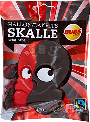 Bubs Skull Raspberry Lakritze 12 Pack of 90g von Bubs
