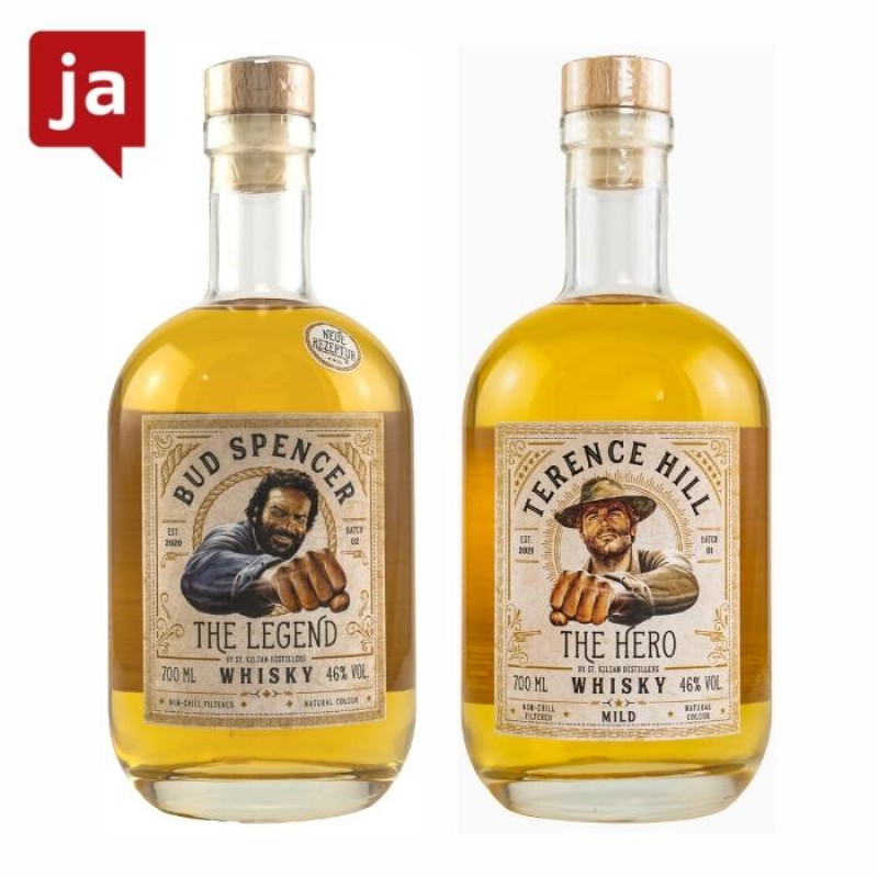 Bud Spencer + Terence Hill Whisky Sparset 2 x 0,7 L 46% vol von St. Kilian Distillers