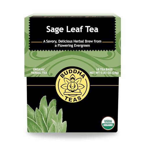 Sage Leaf Tea - Organic Herbs - 18 Bleach Free Tea Bags von Buddha Teas