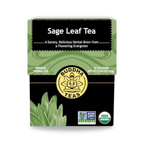 Sage Leaf Tea - Organic Herbs - 18 Bleach Free Tea Bags von Buddha Teas