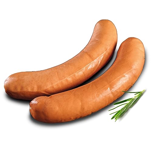 BÜFFEL BILL Büffelknacker 8 Stück á 120g | Knackige Bockwurst aus saftigem Wasserbüffelfleisch nach traditionellem Rezept I Kräftiger Geschmack & würziges Aroma von Büffel Bill