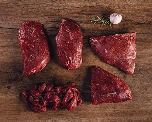 BÜFFEL BILL Filet Box S - 1kg | Filet Streifen, Filet Steaks & Chateaustück I Edelste Büffelfiletstücke I Speziell gereift, saftig und zart von Büffel Bill