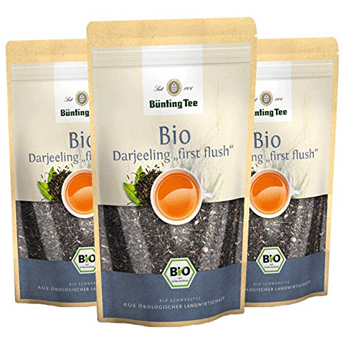 Bünting Tee Darjeeling "first flush" 3er Pack – loser Bio Schwarztee – 3 x 100g Bünting Tee Darjeeling "first flush" 3er Pack – loser Bio Schwarztee – 3 x 100g von Bünting Tee SEIT 1806