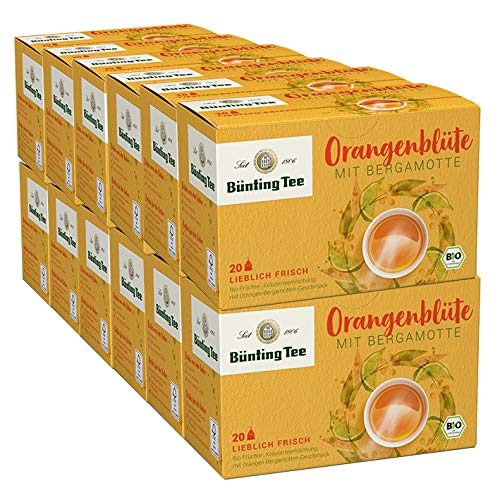 B?nting Tee Bio Orangenbl?te mit Bergamotte, 12er Pack von Bünting Tee