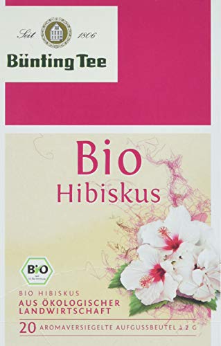 Bünting Tee Bio Hibiskus, 12er Pack (12 x 40 g) von Bünting Tee