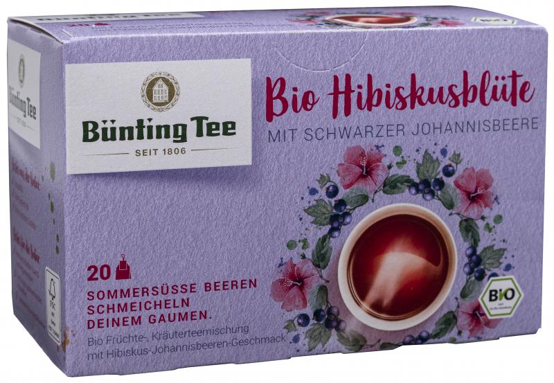 Bünting Tee Bio Hibiskusblüte mit schwarzer Johannisbeere von Bünting Tee
