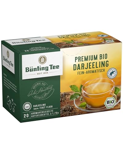 Bünting Tee Darjeeling 12er Pack – Schwarztee, fein-aromatisch – 12 x 20 Teebeutel von Bünting Tee SEIT 1806