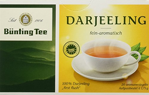 Bünting Tee Darjeeling 20 x 1.75 g Beutel, 6er Pack (6 x 35 g) von Bünting Tee