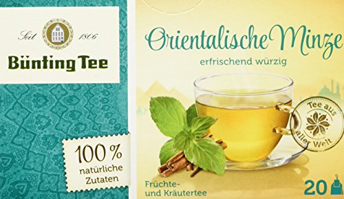 Bünting Tee Orientalische Minze 20 x 1.8 g Beutel, 12er Pack (12 x 36 g) von Bünting Tee SEIT 1806