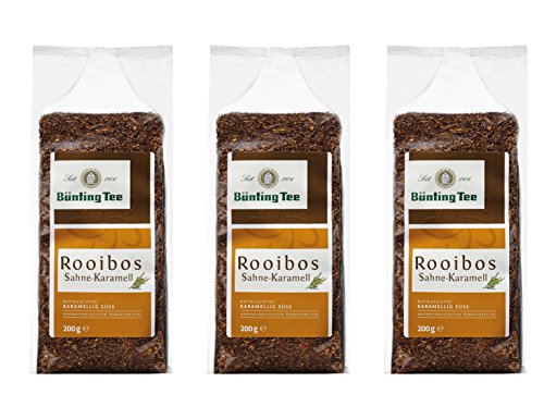 Bünting Tee Rooibos Sahne-Karamell 3er Pack – Rooibostee – 3 x 200g von Bünting Tee SEIT 1806
