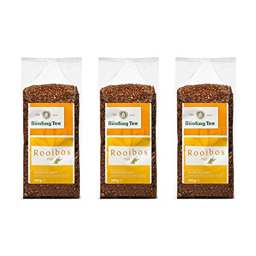 Bünting Tee Rooibos pur, 200g loser Tee, 3er Pack von Bünting Tee