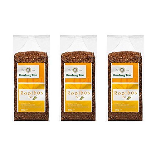 Bünting Tee Rooibos Pur 3er Pack – loser Rooibostee – 3 x 200g von Bünting Tee SEIT 1806