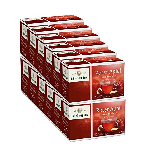 Bünting Tee Roter Apfel, 12er Pack von Bünting Tee