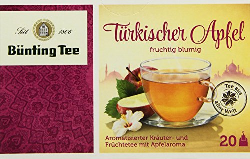 Bünting Tee Türkischer Apfel 20 x 2.75 g Beutel, 12er Pack (12 x 55 g) von Bünting Tee SEIT 1806