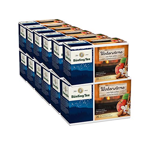 Bünting Tee Winterwärme 12er Pack – Winter- und Früchtetee mit Gewürznote – 12 x 20 Teebeutel Bünting Tee Winterwärme 12er Pack – Winter- und Früchtetee mit Gewürznote – 12 x 20 Teebeutel von Bünting Tee SEIT 1806