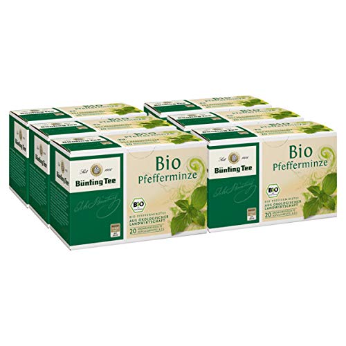 Bünting Bio Pfefferminze Tee Beutel 20St. 6er Pack von Bünting