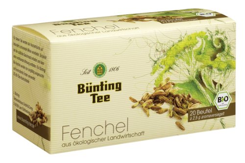 Bünting Bio Tee Fenchel, 12er Pack (12 x 20 x 2,5 g Packung) von Bünting Tee SEIT 1806