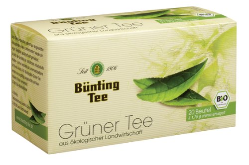 Bünting Bio Tee Grüner Tee, 12er Pack (12 x 20 x 1,75 g Packung) von Bünting