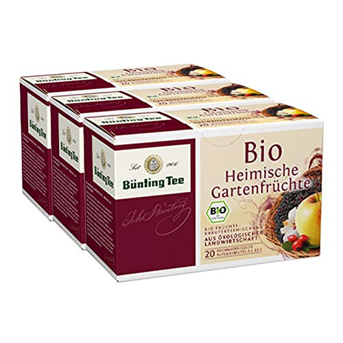 B?nting Tee Bio Heimische Gartenfr?chte, 20 Tassenbeutel, 3er Pack von Bünting