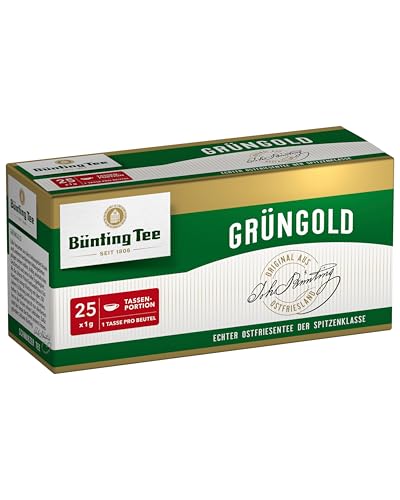 Bünting Tee Grüngold, 25 Tassenbeutel 12er Pack von Bünting