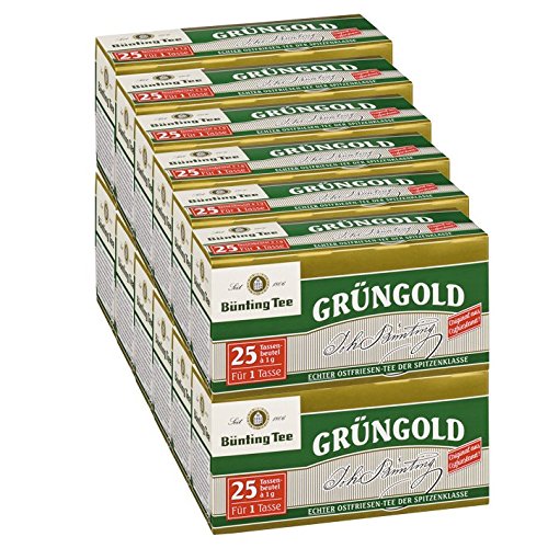 Bünting Tee Grüngold, 25 Tassenbeutel 12er Pack von Bünting