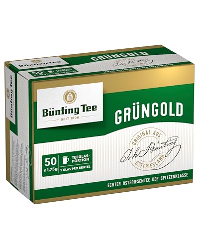 Bünting Tee Grüngold, 50 Tassenbeutel (5 x 50) - 5er Pack von Bünting Tee SEIT 1806