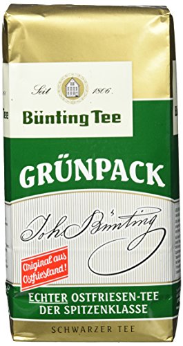 Bünting Tee Grünpack Echter Ostfriesentee 500 g lose, 5er Pack (5 x 500 g) von Bünting