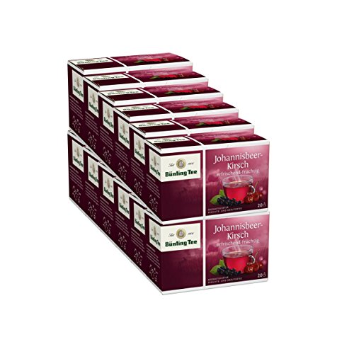 Bünting Tee Johannisbeer-Kirsch 12er Pack – Früchtetee – 12 x 20 Teebeutel Bünting Tee Johannisbeer-Kirsch 12er Pack – Früchtetee – 12 x 20 Teebeutel von Bünting Tee