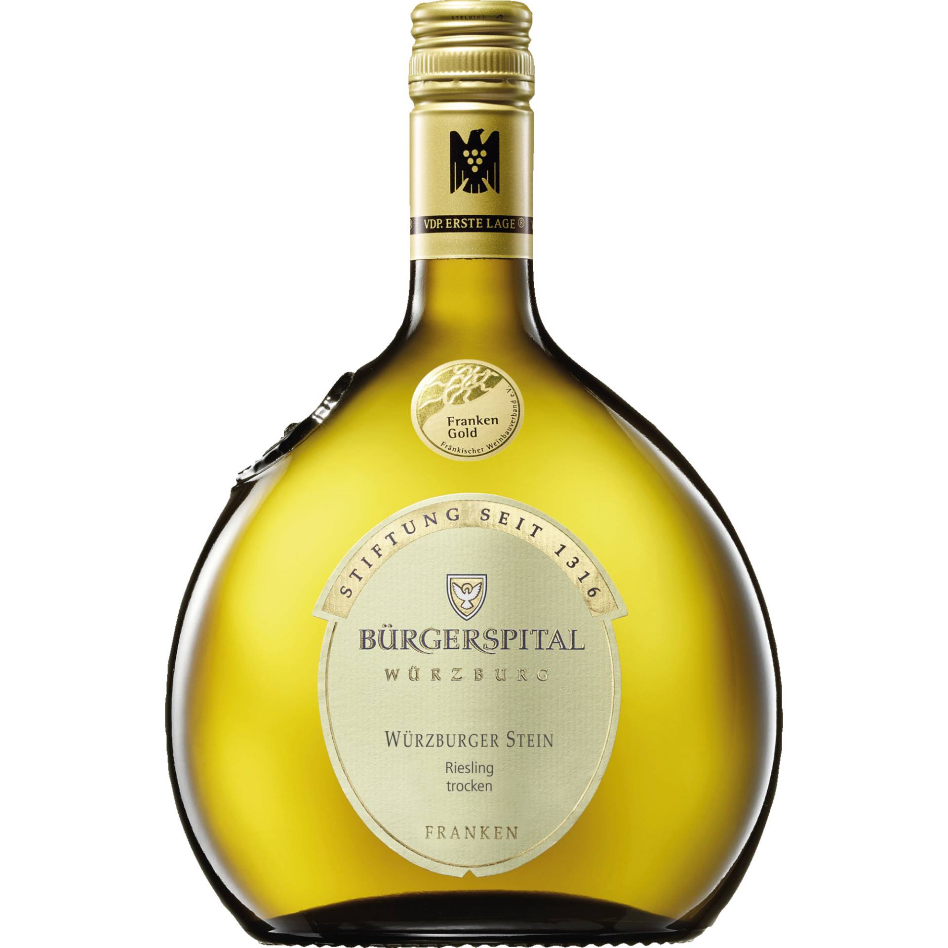 Würzburger Stein Riesling Erste Lage, Trocken, Franken, Franken, 2022, Weißwein Würzburger Stein Riesling Erste Lage, Trocken, Franken, Franken, 2022, Weißwein von Bürgerspital zum Hl. Geist, D - 97070 Würzburg