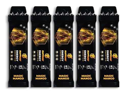BuffBag Energy Smoothie Konzentrat 5 Stück - Ein erfrischender und belebender Energy Smoothie, der Dir die nötige Energie verleiht (Magic Mango) von BuffBag
