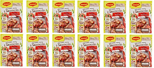 12x Maggi il Saccoccio con Paprika Gewürze und aromatisches Kräuterpulver für gebackenes Huhn 34g weiches und saftiges Huhn Gewürzpulver von Buitoni