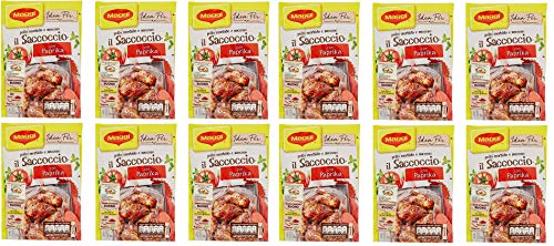 12x Maggi il Saccoccio con Paprika Gewürze und aromatisches Kräuterpulver für gebackenes Huhn 34g weiches und saftiges Huhn Gewürzpulver 12x Maggi il Saccoccio con Paprika Gewürze und aromatisches Kräuterpulver für gebackenes Huhn 34g weiches und saftiges Huhn Gewürzpulver von Buitoni