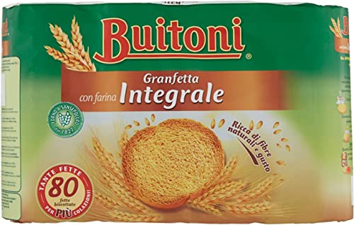 3x Buitoni Granfetta Fette Biscottate Integrali mit Vollkornmehl 80 fette Vollkorn Zwieback Kekse 600g von Buitoni