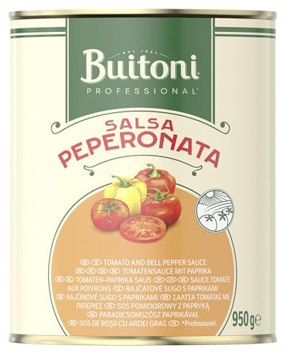 BUITONI Professional Salsa Peperonata, Fertige Tomatensauce, intensiver Tomaten- und Paprikageschmack, nach Peperonata-Art, 1er Pack (1 x 950g Dose) von Buitoni