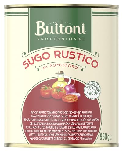 BUITONI Professional Sugo di Pomodoro Rustico, Fertige Tomatensauce, rustikale Sauce nach "Frito"-Art", 1er Pack (1 x 950g Dose) von Buitoni