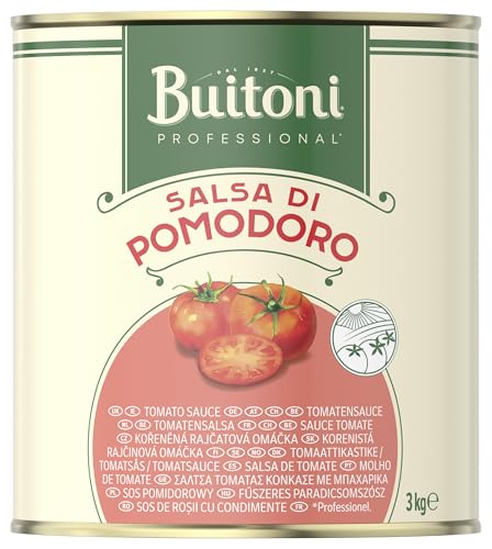 BUITONI Professional Salsa Di Pomodoro, Fertige Tomatensauce, fleischige Sauce mit rundem Zwiebelgeschmack, 1er Pack (1 x 3kg Dose) von Buitoni