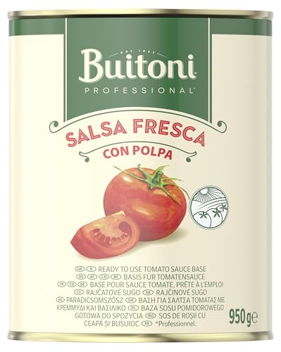 BUITONI Salsa Fresca Con Polpa, Fertige Tomatensauce, frisches, rundes und saftiges Tomatenmark, 1er Pack (1 x 950g Dose) von Buitoni