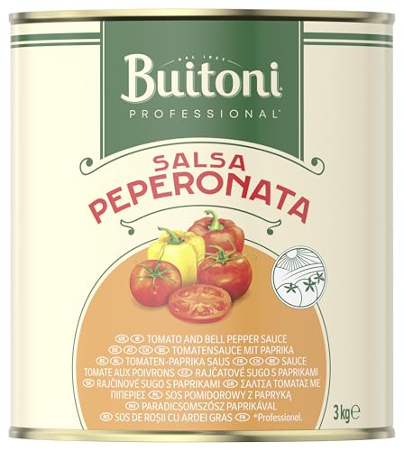 BUITONI Professional Salsa Peperonata, Fertige Tomatensauce, intensiver Tomaten- und Paprikageschmack, nach Peperonata-Art, 1er Pack (1 x 3kg Dose) von Buitoni
