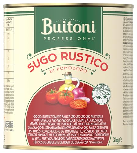 BUITONI Professional Sugo di Pomodoro Rustico, Fertige Tomatensauce, rustikale Sauce nach "Frito"-Art" , 1er Pack (1 x 3kg Dose) von Buitoni