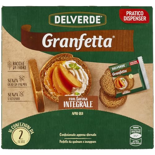 Buitoni Granfetta Fette Biscottate con Farina integrale 16 Einzelportionen a 2 Vollkorn Zwieback 240g von Buitoni