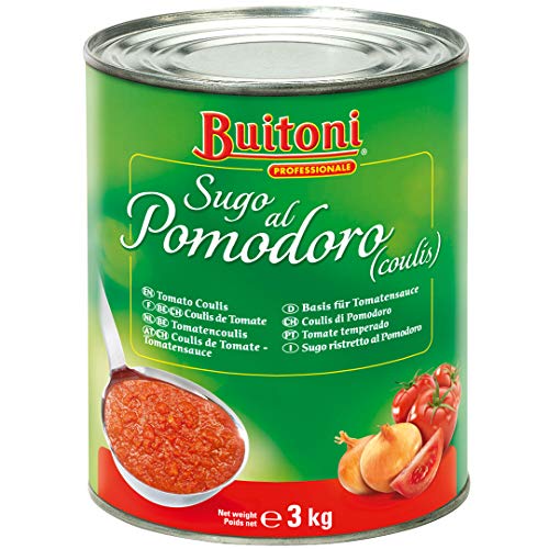 Buitoni Sugo al Pomodoro Coulis Tomatensauce (geschälte und pürierte Tomaten, leicht gewürzt) 1er Pack (1 x 3kg Dose) von Buitoni
