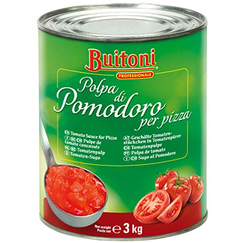 Buitoni Tomaten-Sugo Polpa di Pomodoro per Pizza (ohne Haut, Kerne und Strunk) 1er Pack (1 x 3kg Dose) von Buitoni