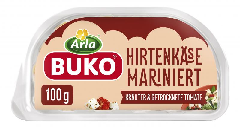 Arla Buko Hirtenkäse mariniert Kräuter & getrocknete Tomate von Buko