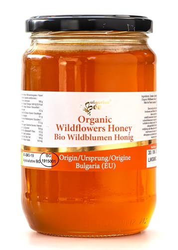 900 g Bio Wildblumen & Kräuter Blütenbienen Honig von Bulgarian Bee
