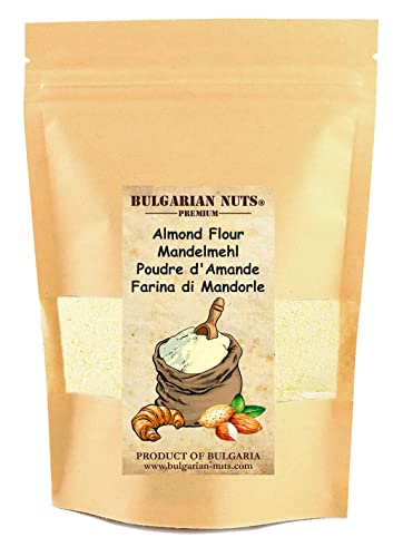 1 kg Mandelmehl Extra Fein | Gemahlene Blanchierte Mandeln | Glutenfrei | Für Macarons von Bulgarian Nuts
