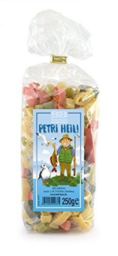 Bull & Bear bunte Fische Nudeln, 250g, Motivnudeln aus Hartweizengrieß, handgefertigt in deutscher Manufaktur, Pasta Geschenk von Bull & Bear