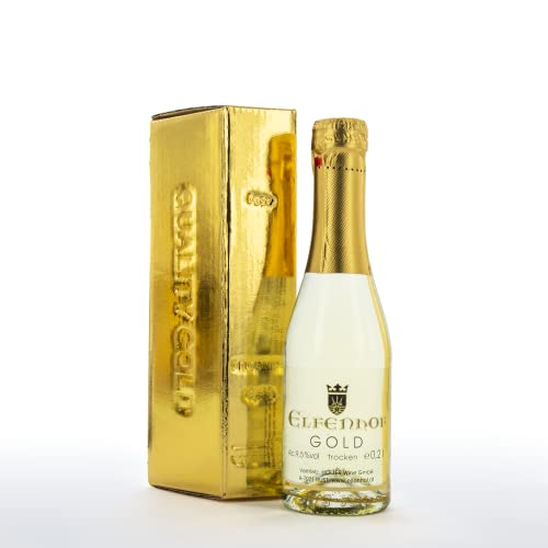Bull & Bear Elfenhof Gold mit echten Goldflocken, 0,2 Liter Piccolo Wein Weißweinen trocken mit Blattgold in Goldbarren Verpackung, 9,5% vol Bull & Bear Elfenhof Gold mit echten Goldflocken, 0,2 Liter Piccolo Wein Weißweinen trocken mit Blattgold in Goldbarren Verpackung, 9,5% vol von Bull & Bear
