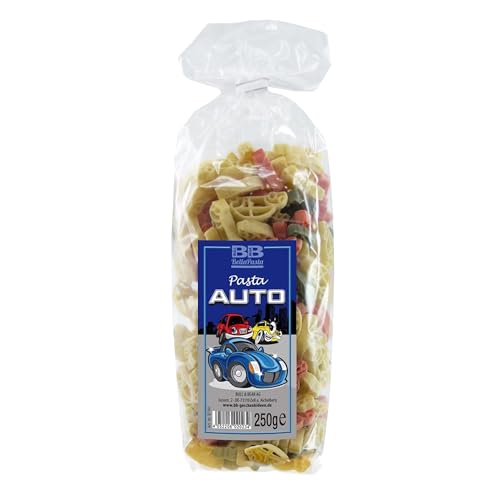 Bull & Bear bunte Auto Nudeln 250g, Motivnudeln aus Hartweizengrieß, handgefertigt in deutscher Manufaktur, Pasta Geschenk von Bull & Bear