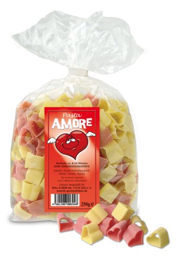 Bull & Bear bunte Herz Nudeln, 250g, Motivnudeln aus Hartweizengrieß, handgefertigt in deutscher Manufaktur, Pasta Geschenk Bull & Bear bunte Herz Nudeln, 250g, Motivnudeln aus Hartweizengrieß, handgefertigt in deutscher Manufaktur, Pasta Geschenk von Bull & Bear