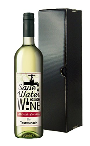 Namens-Weißwein Motiv SAVE WATER von Bull & Bear
